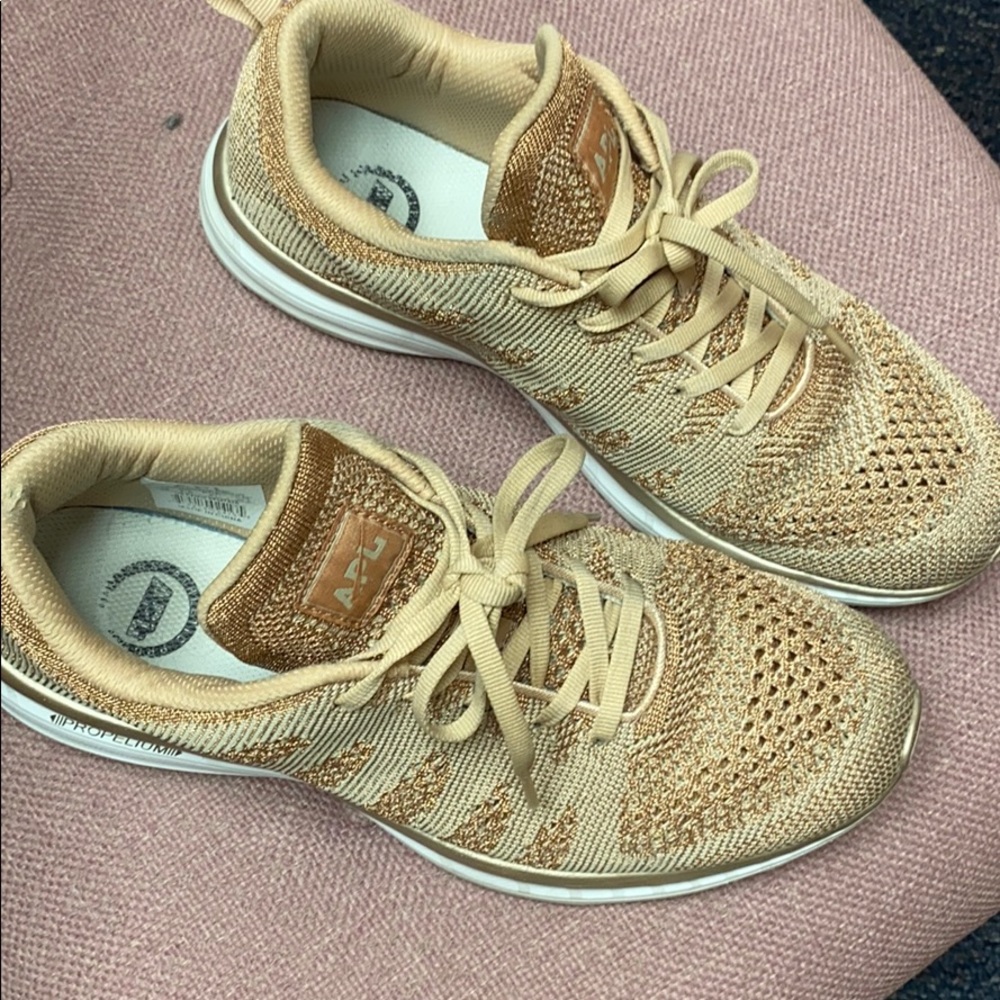 APL rose gold shoes